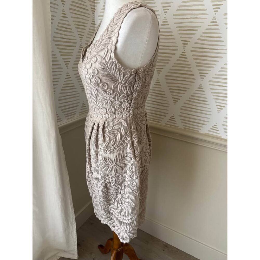 Anthropologie Yoana Baraschi Size 6 Veiled Alder Gossamer Silk Intricate Dress - Picture 3 of 8